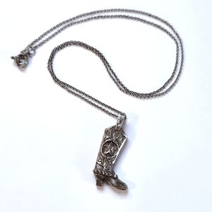 Vintage Cowboy Boot Necklace